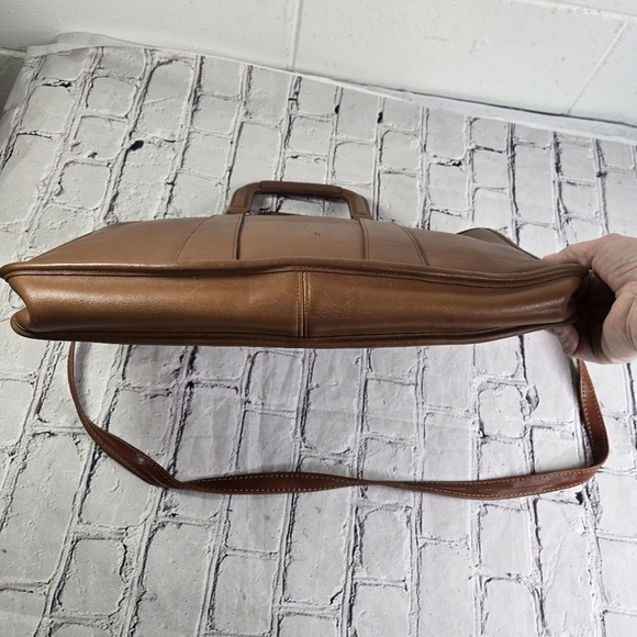 Vtg Coach 5282 embassy british tan brown leather briefcase portfolio business - Picture 12 of 13